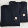 Sudadera-azul-marino-Pomerania Sudadera azul marino con perro Pomerania